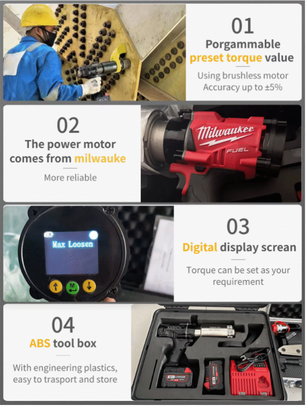 KSI-50S 5000Nm Cordless Electric Torque Gun - Image 5